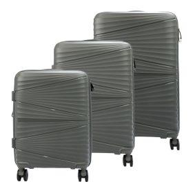   Jony szürke ABS 3 részes keményfalú bőrönd szett 54/64/74 cm