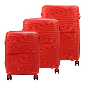   Jony piros ABS 3 részes keményfalú bőrönd szett 54/64/74 cm