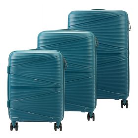   Jony zöld ABS 3 részes keményfalú bőrönd szett 54/64/74 cm