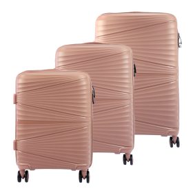   Jony  rosegold ABS 3 részes keményfalú bőrönd szett 54/64/74 cm