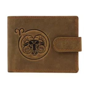   Nordee L895-001 kos horoszkóp motívumos barna bőr pénztárca