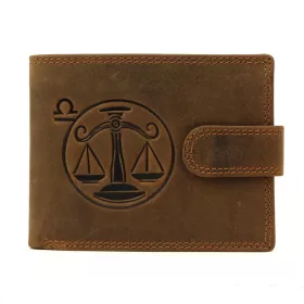 Nordee L895-007 barna mérleg horoszkóp  bőr pénztárca