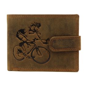   Nordee L895-CYCLE nyomott versenybringás mintás bőr pénztárca