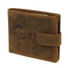 Nordee L895-PIG barna vaddisznó mintás vadász bőr pénztárca 13,3 × 10 × 2,5 cm