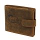 Nordee L895-PIG barna vaddisznó mintás vadász bőr pénztárca 13,3 × 10 × 2,5 cm