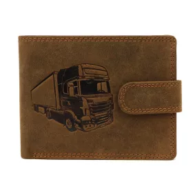   Nordee L895-TRUCK barna kamion mintás férfi bőr pénztárca