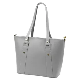   Luka 24-021 szürke női bőr válltáska, shopper 39 x 27 x 10 cm