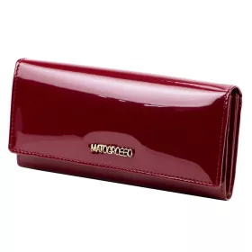   Mato Grosso 0743-57 RFID bordó lakkbőr női pénztárca 18.2 x 9 x 3.8 cm