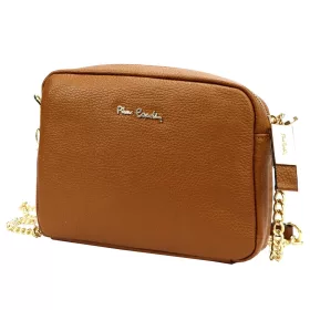   Pierre Cardin FRZ 1848  női barna bőr válltáska, oldaltáska, crossbody 21 x 17 x 10 cm
