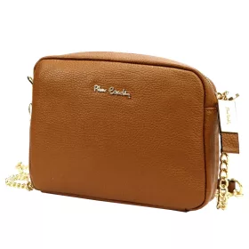   Pierre Cardin FRZ 1848  női barna bőr válltáska, oldaltáska, crossbody 21 x 17 x 10 cm