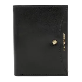   Peterson PTN 339.01 fekete férfi bőr pénztárca 12,5 × 10 cm