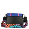 EGO kék női bőr válltáska, oldaltáska, crossbody 25 x 18 x 8 cm