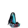 EGO kék női bőr válltáska, oldaltáska, crossbody 25 x 18 x 8 cm