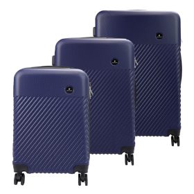   Pierre Cardin LISBONNE kék ABS 3 részes keményfalú bőrönd szett 57/67/78 cm