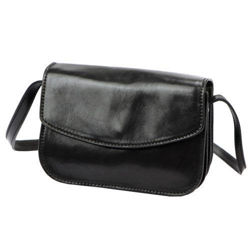 Florence 5511 fekete női bőr válltáska, oldaltáska, crossbody 19 x 14 x 9 cm