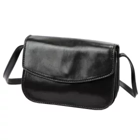   Florence 5511 fekete női bőr válltáska, oldaltáska, crossbody 19 x 14 x 9 cm