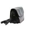 Florence 5511 fekete női bőr válltáska, oldaltáska, crossbody 19 x 14 x 9 cm