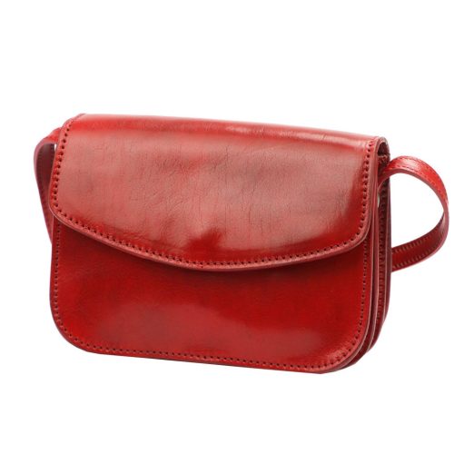 Florence 5511 piros női bőr válltáska, oldaltáska, crossbody 19 x 14 x 9 cm