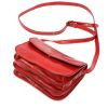 Florence 5511 piros női bőr válltáska, oldaltáska, crossbody 19 x 14 x 9 cm