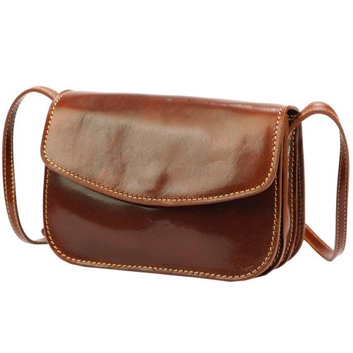 Florence 5511 barna női bőr válltáska, oldaltáska, crossbody 19 x 14 x 9 cm