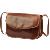 Florence 5511 barna női bőr válltáska, oldaltáska, crossbody 19 x 14 x 9 cm