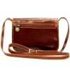 Florence 5511 barna női bőr válltáska, oldaltáska, crossbody 19 x 14 x 9 cm