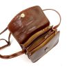 Florence 5511 barna női bőr válltáska, oldaltáska, crossbody 19 x 14 x 9 cm