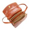 Florence 5511 barna női bőr válltáska, oldaltáska, crossbody 19 x 14 x 9 cm