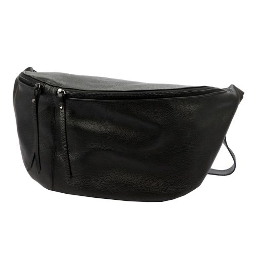 Luka DOLLARO fekete női bőr válltáska, crossbody 50 x 26 x 17 cm