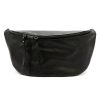 Luka DOLLARO fekete női bőr válltáska, crossbody 50 x 26 x 17 cm