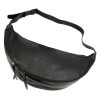 Luka DOLLARO fekete női bőr válltáska, crossbody 50 x 26 x 17 cm