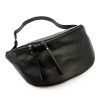 Luka DOLLARO fekete női bőr válltáska, crossbody 50 x 26 x 17 cm