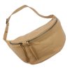 Luka DOLLARO homok női bőr válltáska, crossbody 50 x 26 x 17 cm