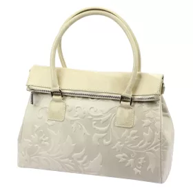   Luka 20-054 MN bézs női bőr kézitáska, válltáska, oldaltáska 36 x 26 x 14 cm