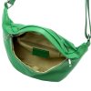 Luka 24-010 DOLLARO zöld női bőr övtáska, crossbody 34 x 19 x 13 cm