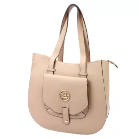   Gregorio 1729 púderrózsaszín női bőr kézitáska, válltáska 36.5 x 32 x 12 cm