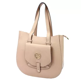   Gregorio 1729 púderrózsaszín női bőr kézitáska, válltáska 36.5 x 32 x 12 cm