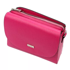   MiaMore 01-067 magenta női bőr válltáska, oldaltáska 23 x 19 x 9 cm