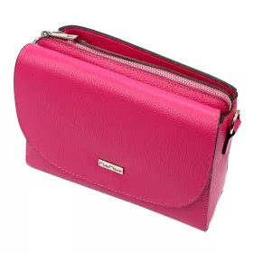   MiaMore 01-067 magenta női bőr válltáska, oldaltáska 23 x 19 x 9 cm