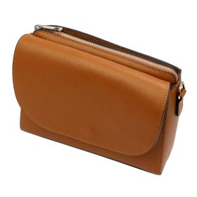   MiaMore 01-067 barna női bőr válltáska, oldaltáska 23 x 19 x 9 cm