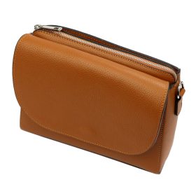   MiaMore 01-067 barna női bőr válltáska, oldaltáska 23 x 19 x 9 cm