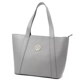   Gregorio 1731 szürke női bőr kézitáska, válltáska 43 x 31 x 15 cm