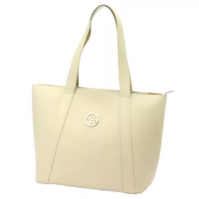   Gregorio 1731 krém színű női bőr válltáska, shopper 43 x 31 x 15 cm
