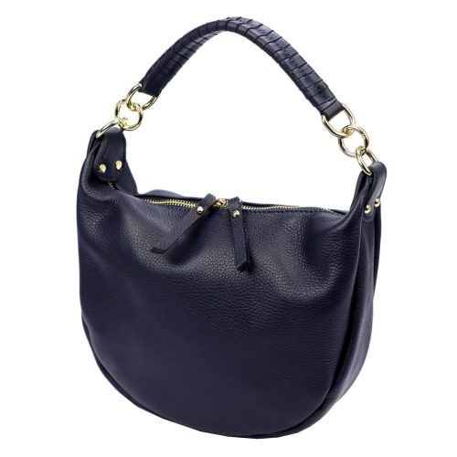 Luka 24-030 navy női bőr kézitáska, válltáska, oldaltáska 27 x 25 x 8 cm