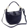 Luka 24-030 navy női bőr kézitáska, válltáska, oldaltáska 27 x 25 x 8 cm