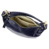 Luka 24-030 navy női bőr kézitáska, válltáska, oldaltáska 27 x 25 x 8 cm