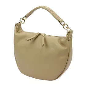   Luka 24-030 bézs női bőr kézitáska, válltáska, oldaltáska 27 x 25 x 8 cm