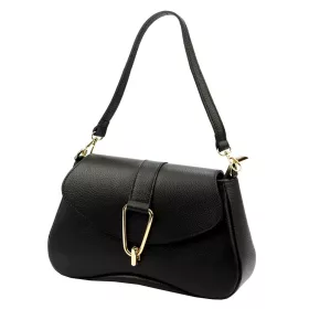   Luka 24-031 fekete női bőr kézitáska, válltáska 31 x 18.5 x 9 cm