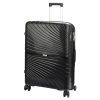 Pierre Cardin fekete polipropilén 3 részes keményfalú bőrönd szett, 55/67/77 cm