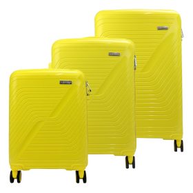   Pierre Cardin sárga ABS keményfalú 3 részes bőrönd szett 55/67/77 cm